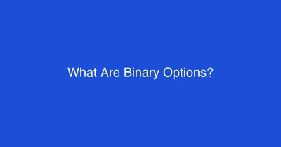 What Are Binary Options? A Beginner's Overview